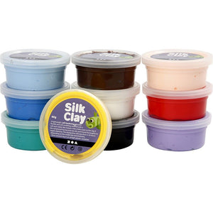 Silk Clay lufttrocknende Modelliermasse Sortiment Basic 10x40g