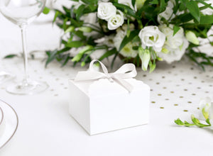Elegante Geschenkbox Geschenkebox weix 10 Stück 8x7,5x4,5cm