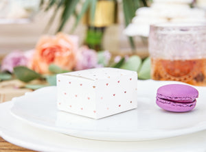 Geschenkboxen Gift Boxes weiß mit Herzen 6x3,5x5,5cm 10 Stück