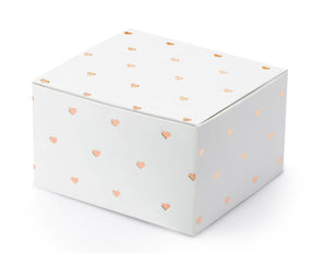 Geschenkboxen Gift Boxes weiß mit Herzen 6x3,5x5,5cm 10 Stück