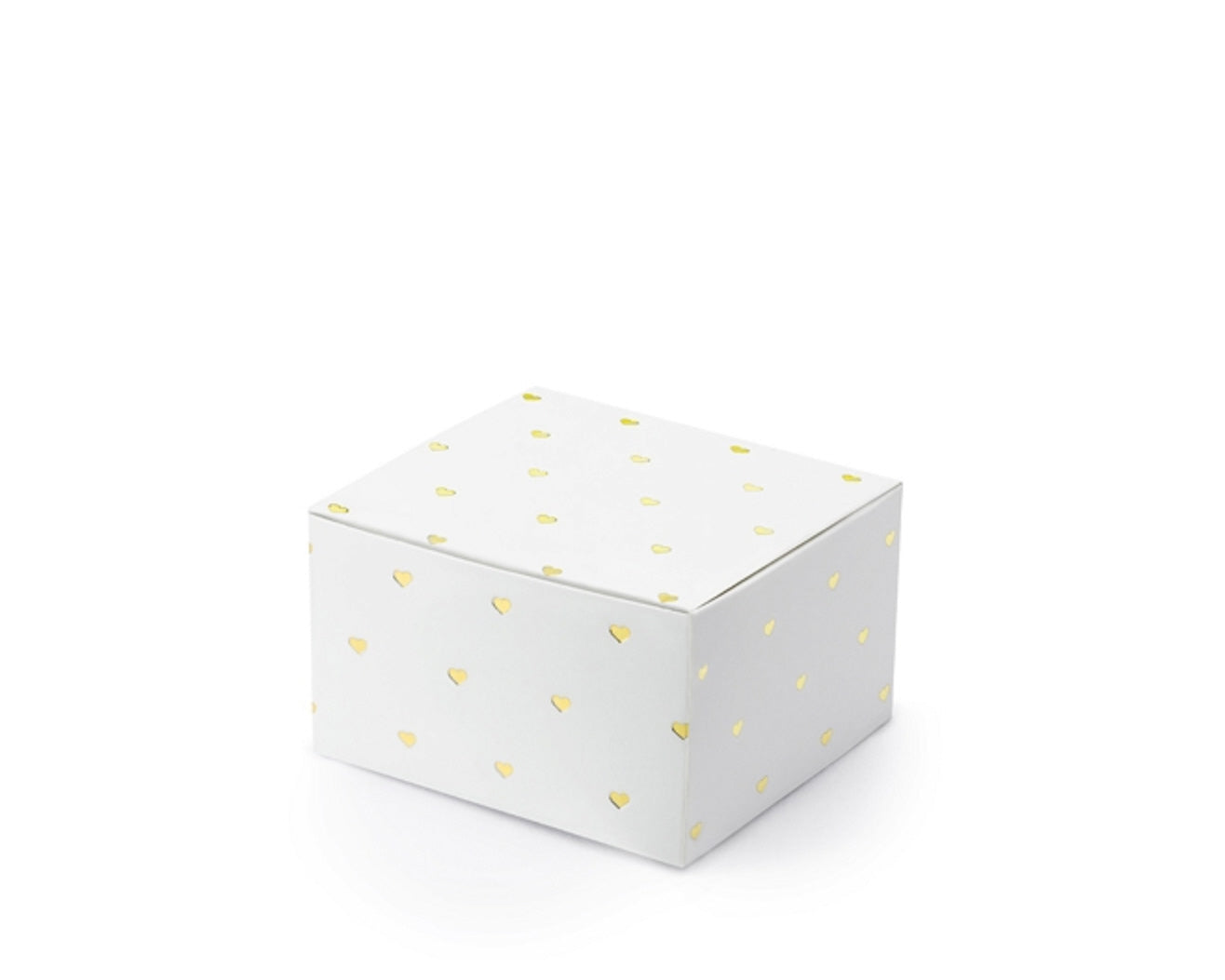 Geschenkboxen Gift Boxes weiß mit Herzen 6x3,5x5,5cm 10 Stück
