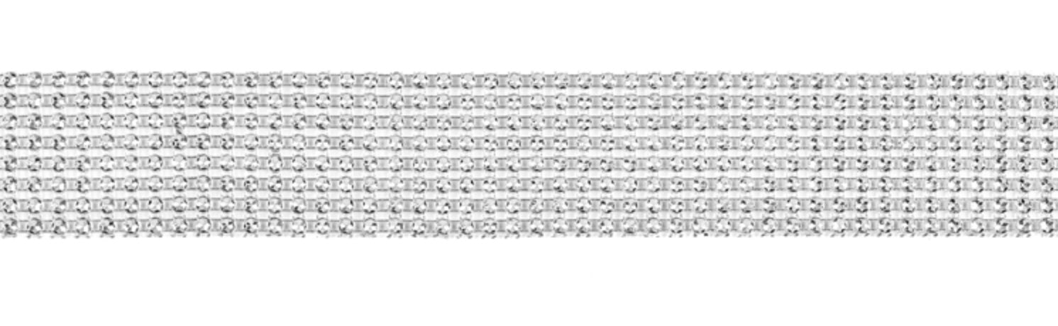 Strass-Band silbern 4x900cm