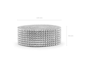 Strass-Band silbern 4x900cm