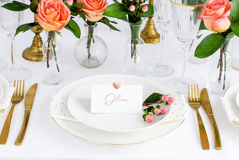 Platzkarten mit Herz Platzkarten Herz 10x5cm 10 Stück