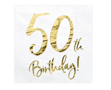 Serviette Geburtstag 50. Geburtstag 20 Stk. 33x33cm