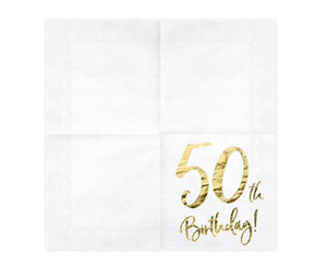 Serviette Geburtstag 50. Geburtstag 20 Stk. 33x33cm
