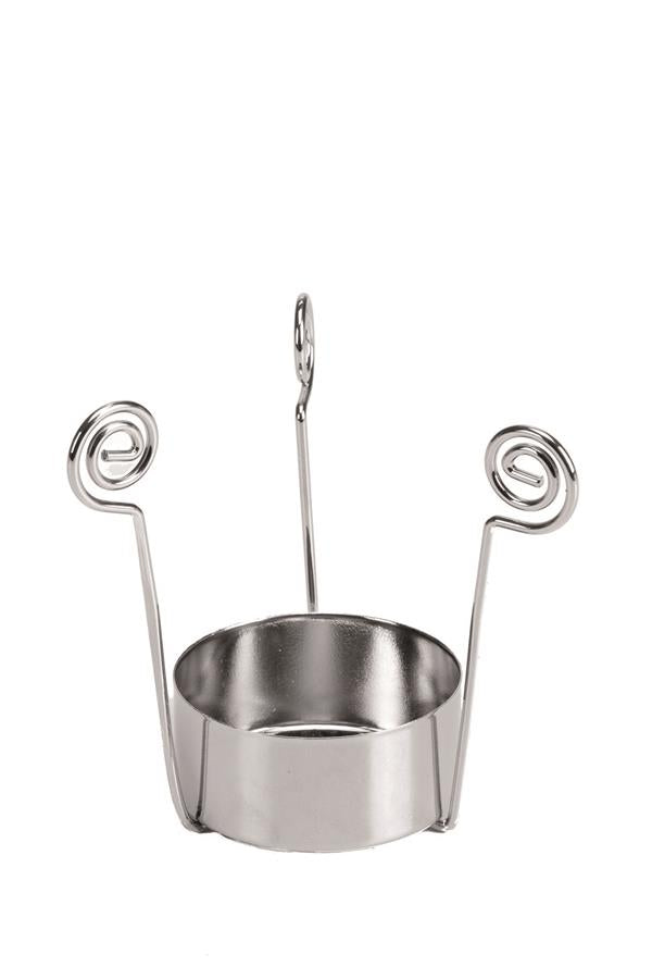 Teelichthalter Metall für Glas silberfarben 2 Stück