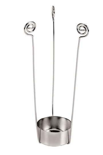 Teelichthalter Metall für Glas silberfarben 2 Stück