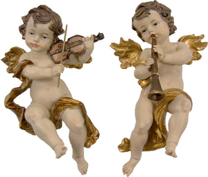 Kinderengel 14cm Wandengel 2 Stück