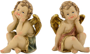 Engel 13cm sitzend 2 Stück