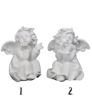 Engel sitzend weiß 11cm 1 Stück