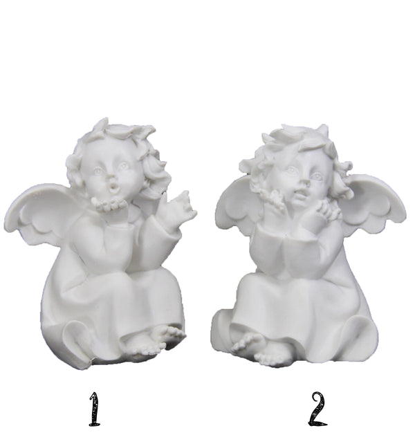 Engel sitzend weiß 11cm 1 Stück