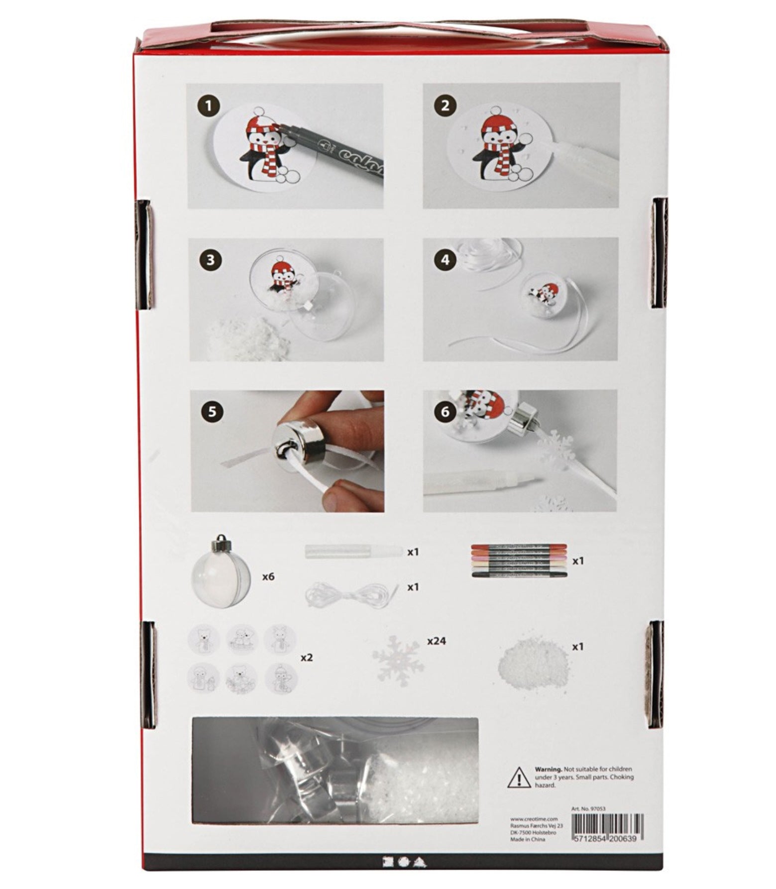 DIY Weihnachts-Bastelpackung Weihnachtskugel-Set