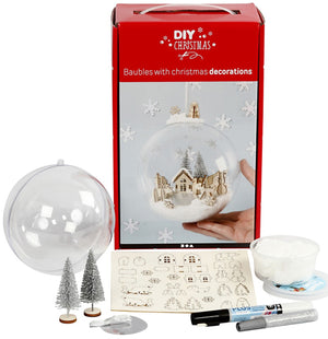 Materialset Kugel-Anhänger Kugeln mit Weihnachtsdekoration