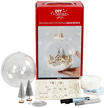 Materialset Kugel-Anhänger Baubles with Christmas Decorations
