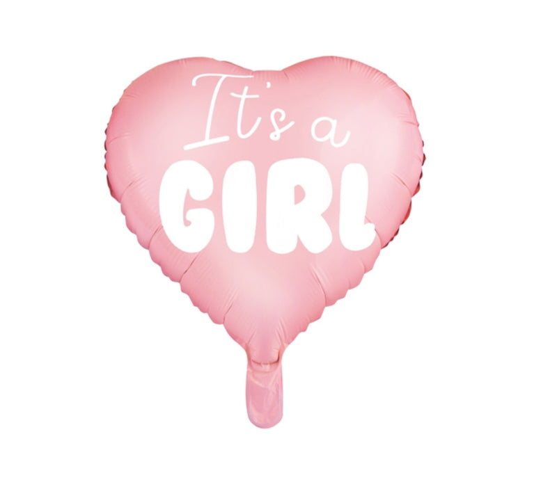 Folienluftballon It´s a Girl 45cm Herz Folienballon