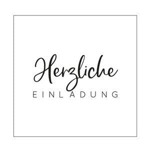 Prägeschablone Herzliche Einladung Mundart Stempel Embossingfolder 15x15cm