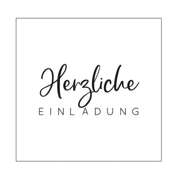 Prägeschablone Herzliche Einladung Mundart Stempel Embossingfolder 15x15cm