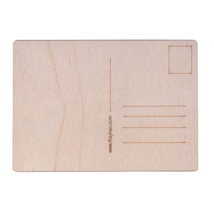 Holz Postkarte Holzpostkarte 14,8x10,5x0,3cm 26 Stück