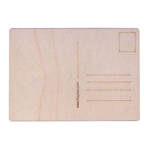 Holz Postkarte Holzpostkarte 14,8x10,5x0,3cm 26 Stück