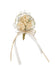 Anstecker 3 Rosen mit Messingdraht und Perlenspray creme 8cm inkl. Anstecknadel