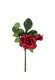 Buschrose mit Knospe und Rosenblatt 9cm