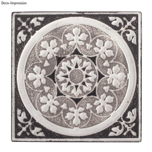 Relief-Eingießplatte Mandala 11x11cm