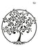 Baum des Lebens Universal-Schablone A4  Tree of Life Stencil