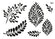 Moderne Blätter Universal-Schablone A4  Modern Leaves Stencil