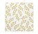 Serviette weiß mit Zweigen gold Servietten Zweige mit Blättern 33x33cm