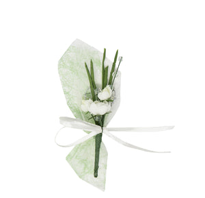 Gästeanstecker Sizoweb ​​mit Blüten und Schleife ohne Anstecknadel 10,5cm