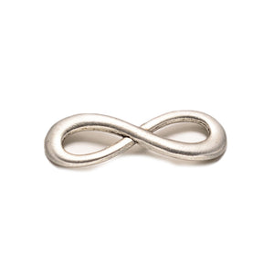 Metallsymbol Unendlichkeit, 23x8mm, silberfärbig, pro Stück