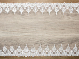 Tischläufer Spitze Spitze gebrochenes weiß 0,45x9m