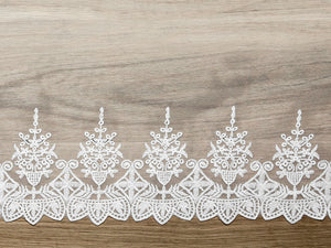 Tischläufer Spitze Spitze gebrochenes weiß 0,45x9m