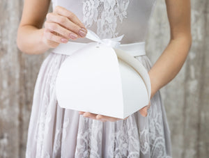 Tortenkartons Cake Boxes mit Band im Set 16,5x14x9,5cm 10 Stück