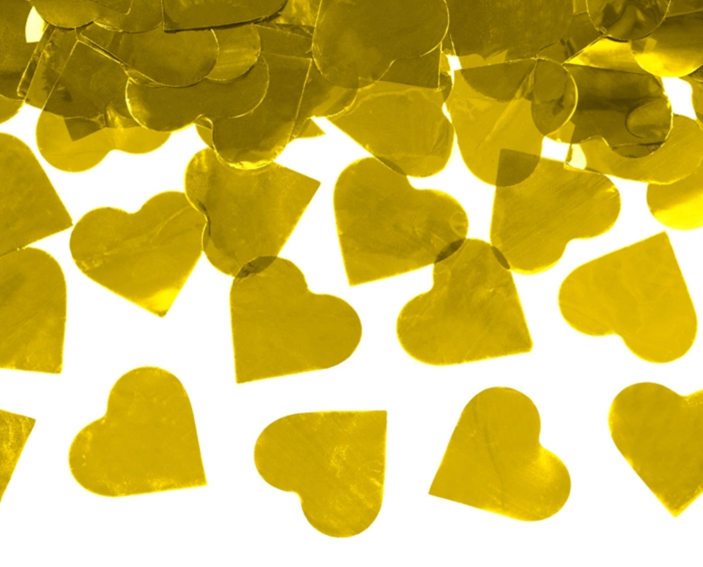 Konfettikanone Herzen gold 60cm