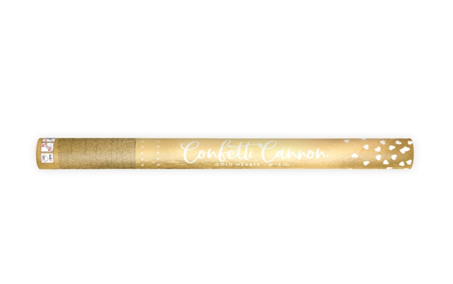Confetti Cannon Herzen gold 60cm