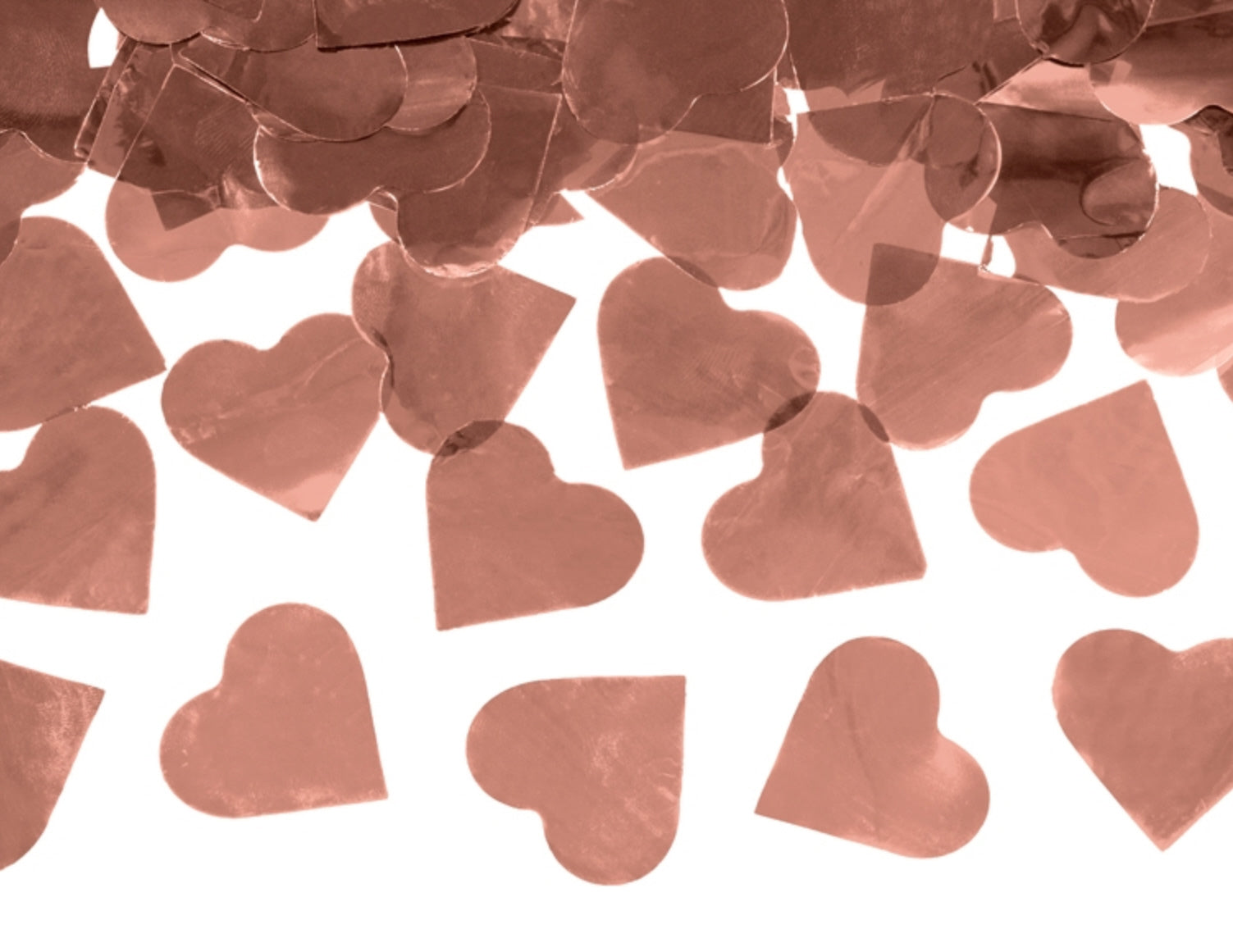 Konfettikanone Herzen roségold 60cm