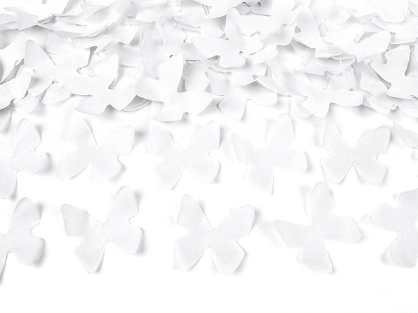 Konfettikanone Schmetterlinge weiß  Konfetti-Shooter Confetti Cannon