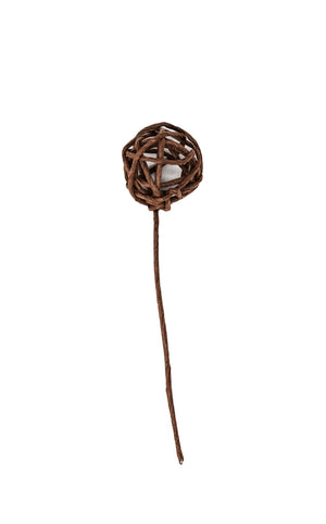 Nest-Ball Rebenkugel am Stiel braun 12mm 1 Stück