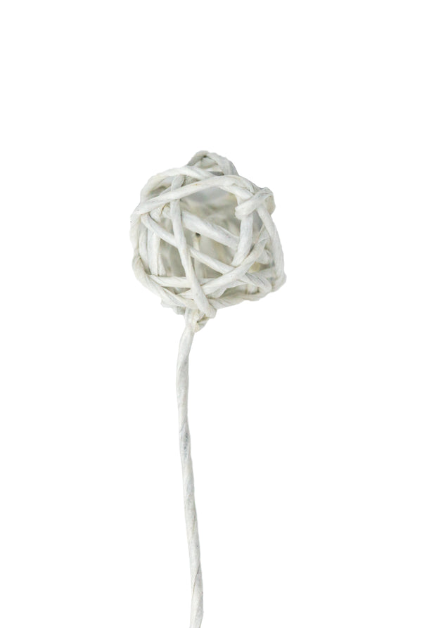 Rebenkugel weiß 1cm mit Stiel 4cm