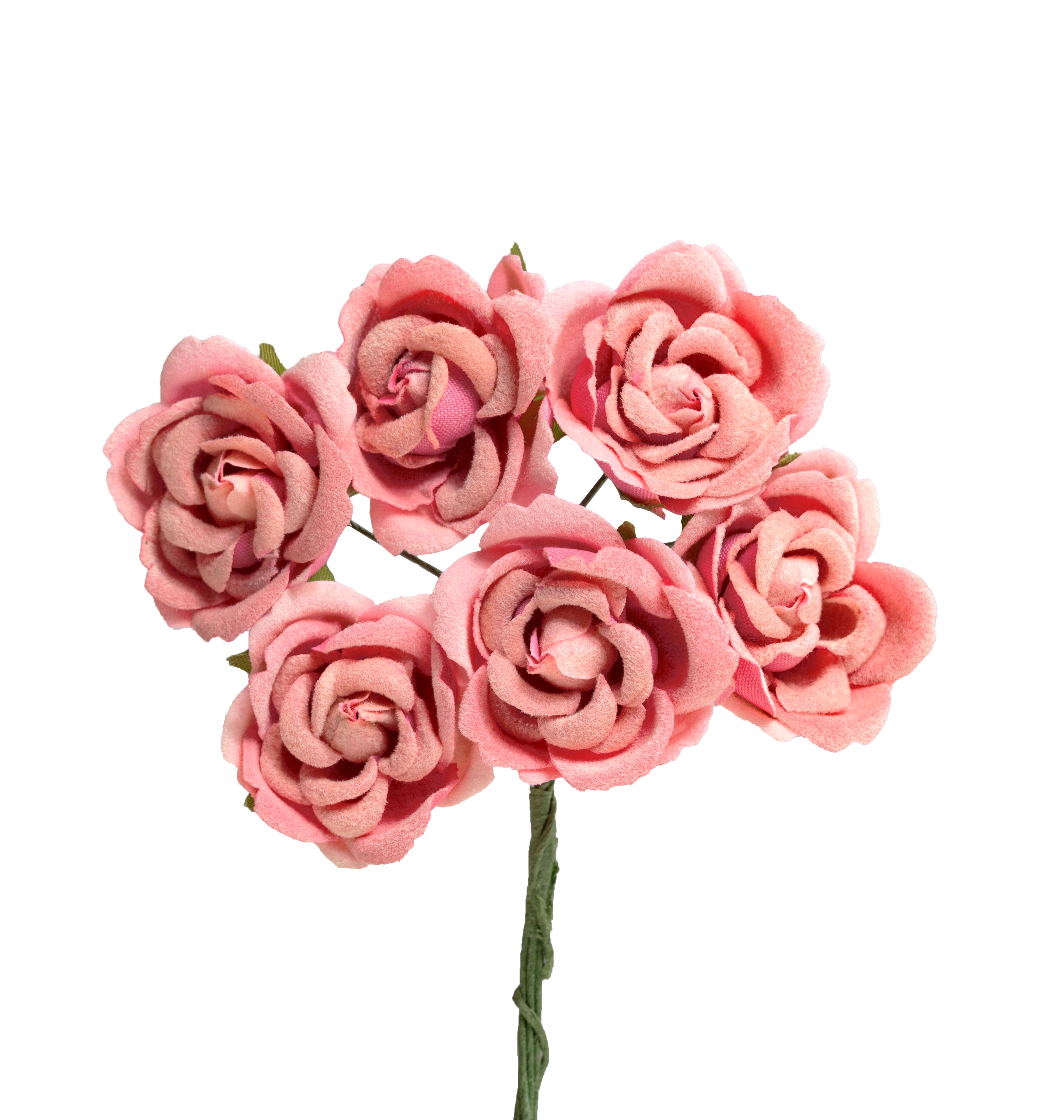 Samtröschen rosa groß 32mm 6 Stück/Bund