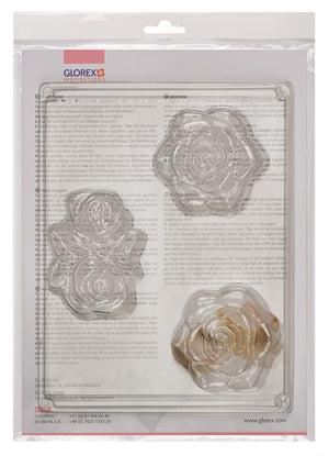 Gießform Rosen 2x86g 1x56g 23,5x18x5cm