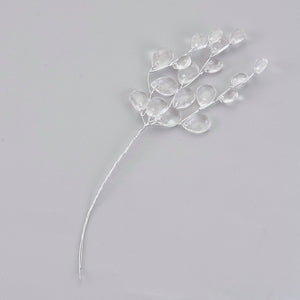 Kristall-Perlenspray 18 Glasschlifftropfen/Stamm 5 Stämme 18cm