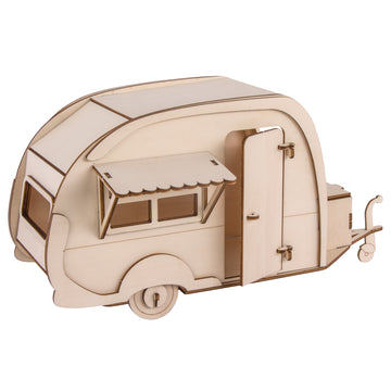 Holzbausatz 3D Wohnwagen Holzbausatz 40 Teile