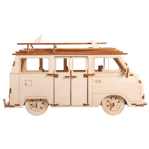 Holzbausatz 3D Campingbus VW-Bus Wooden Kit 77 Teile