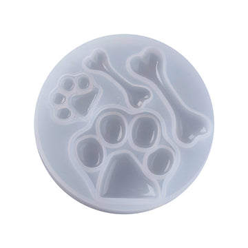 Silikongießform Hundepfoten Knochen 75x12mm