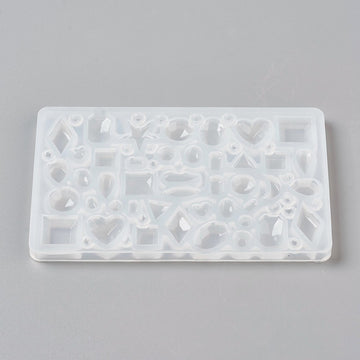Silicone Moulds Mixed Shape Clear, 106x66x6mm 2~12.5mm Innendurchmesser