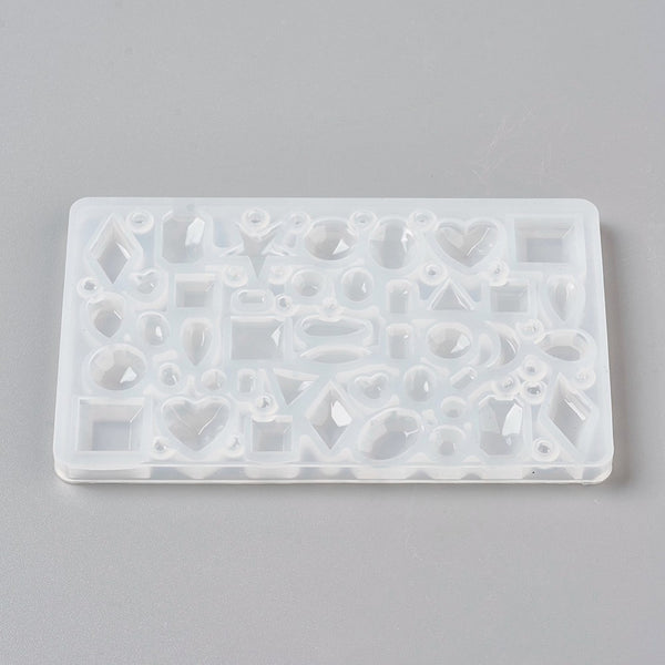 Silicone Moulds Mixed Shape Clear, 106x66x6mm 2~12.5mm Innendurchmesser
