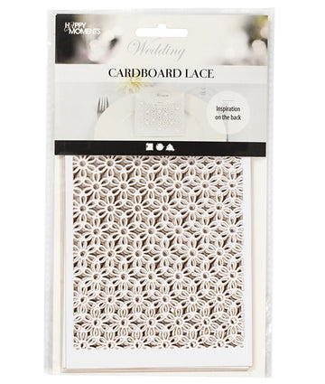 Karton mit Spitze Blatt 10,5x15cm 200g 10Stck. Cardboard Lace